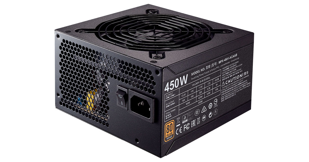 MWE Bronze 450 - 80 PLUS Bronze Certified Power Supply | Cooler Master