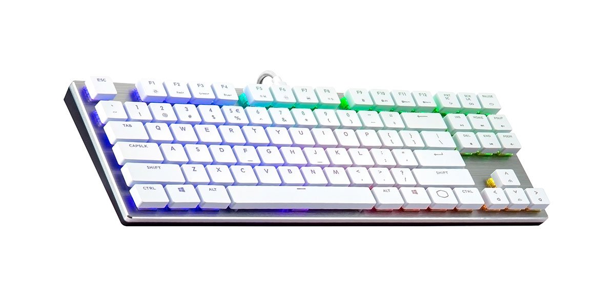 Sk630 White Limited Edition Tkl Rgb Mechanical Gaming Keyboard Cooler Master
